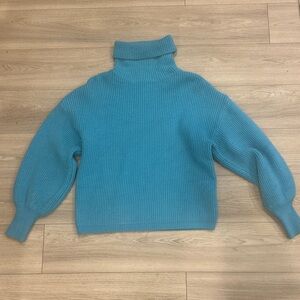 Vici Turquoise Cowl Neck Sweater